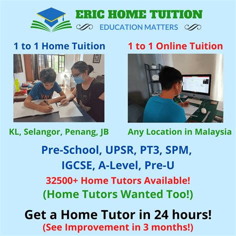 1 to 1 Private Home Tuition Service in Petaling Jaya.
